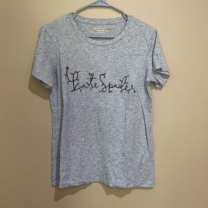 Kate spade string lights logo holiday tee
